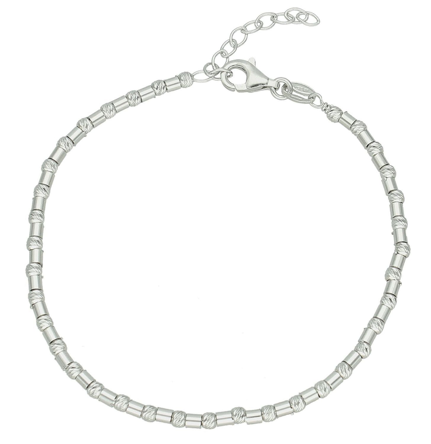 Srebrna bransoletka damska 925 nowoczesna z kulkami DIA-BRA-12510-925 (2).jpg