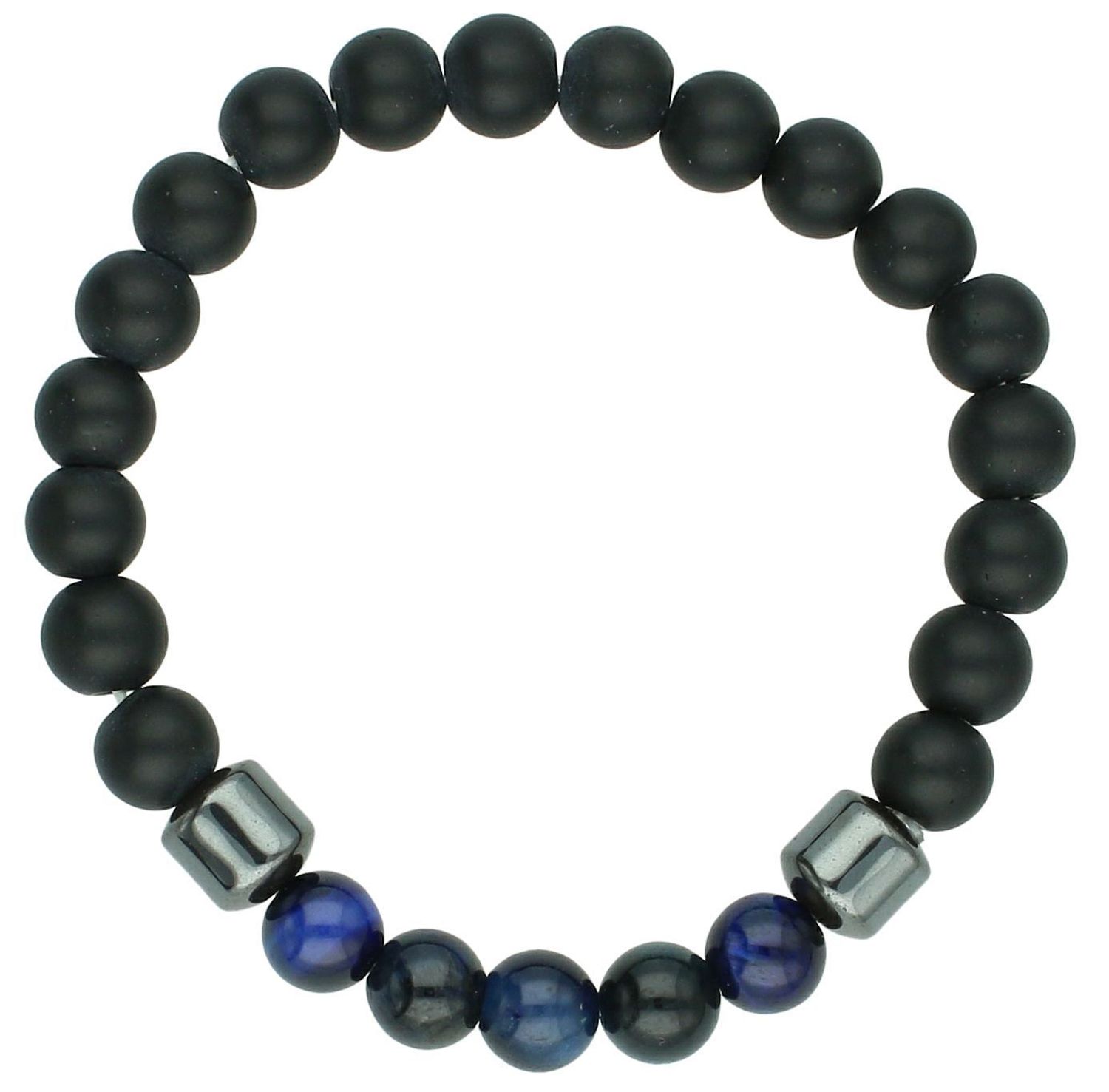 Bransoletka onyks,tygrysie oko granatowe DIA-BRA-12553-INNE Bransoletka na gumce to biżuteria cechująca się oryginalnością i wygodą, która zachwyci każdą kobietę. Oryginalny pomysł na prezent.111.jpg