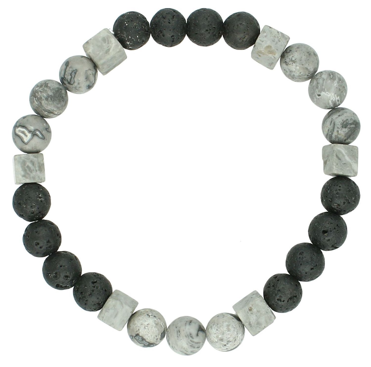 Bransoletka lawa,jaspis DIA-BRA-12554-INNE Bransoletka na gumce to biżuteria cechująca się oryginalnością i wygodą, która zachwyci każdą 111.jpg