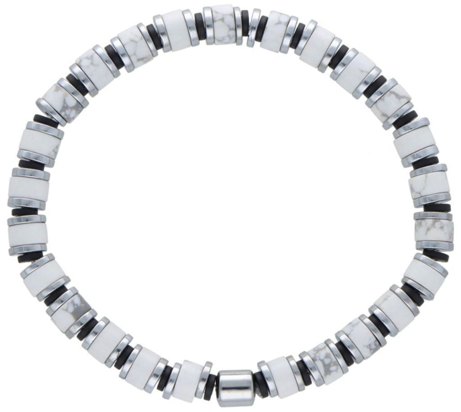 Bransoletka howlit DIA-BRA-12561-INNE Bransoletka na gumce to biżuteria cechująca się oryginalnością i wygodą, która zachwyci każdą kobietę. Oryginalny pomysł na prezent. Elegancka1.jpg