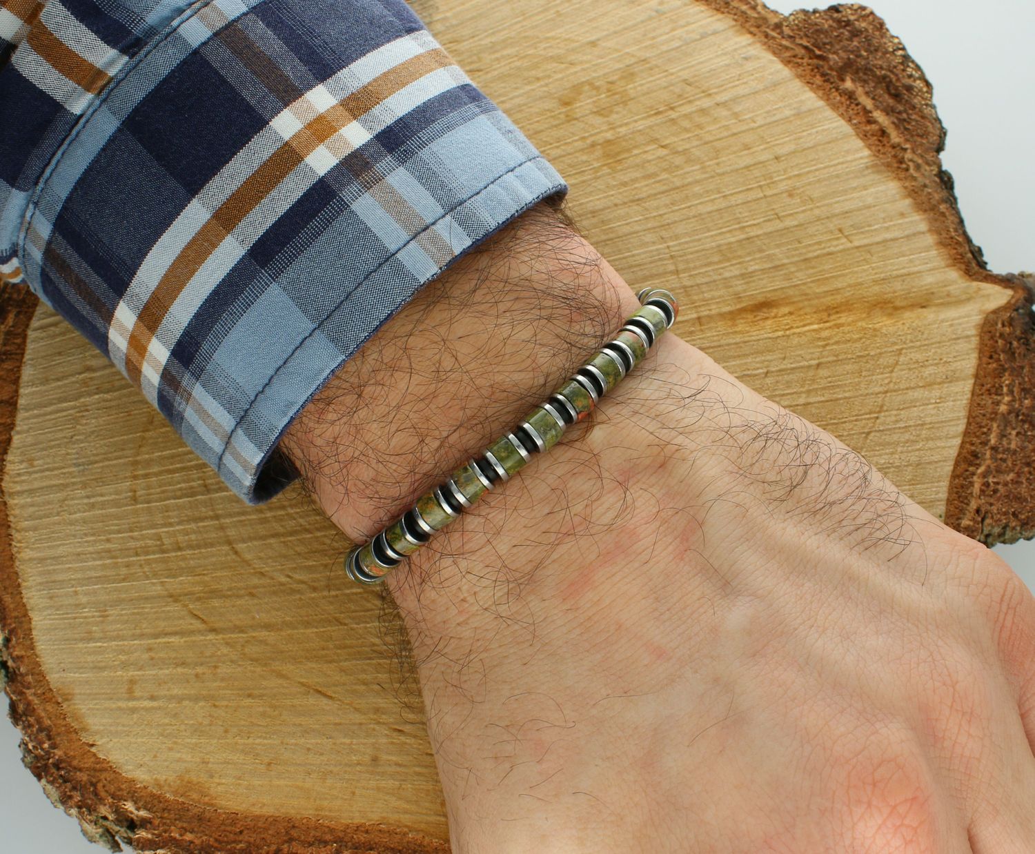 Bransoletka unakit DIA-BRA-12563-INNE  Bransoletka na gumce to biżuteria cechująca się oryginalnością i wygodą, która zachwyci każdą kobietę. Oryginalny  pomysł na prezent.1.jpg