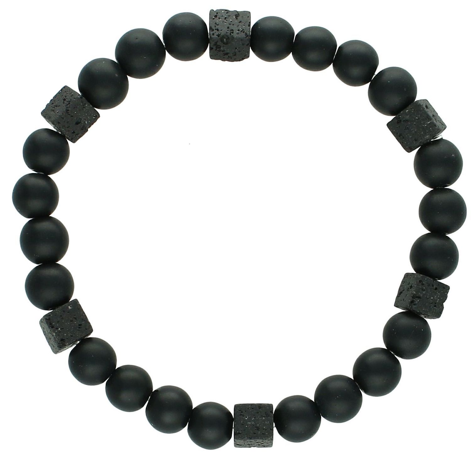 Bransoletka onyks mat DIA-BRA-12570-INNE . Bransoletka na gumce to biżuteria cechująca się oryginalnością i wygodą, która zachwyci każdą kobietę. Oryginalny pomysł na prezent.11.jpg