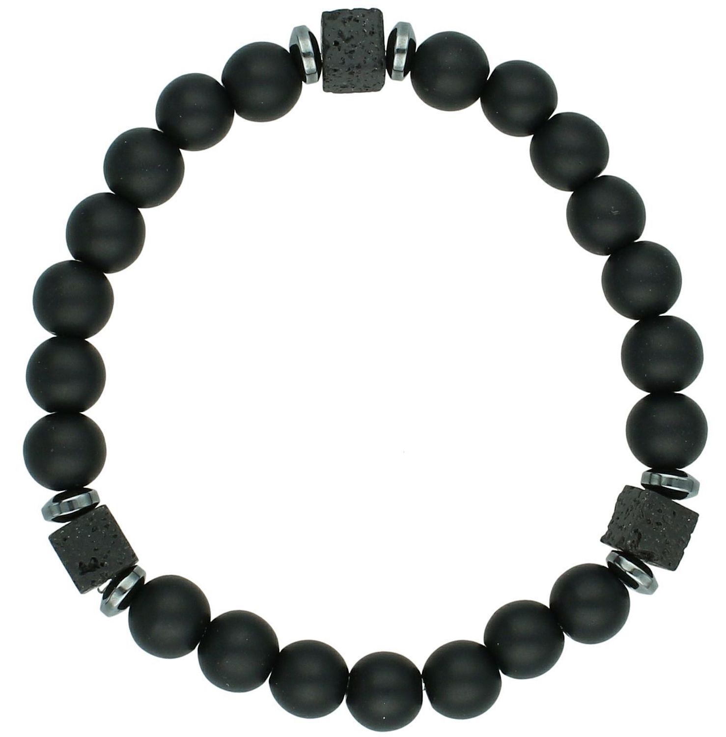 Bransoletka onyks mat DIA-BRA-12571-INNE Bransoletka na gumce to biżuteria cechująca się oryginalnością i wygodą, która zachwyci każdą kobietę. Oryginalny pomysł na prezent.111.jpg