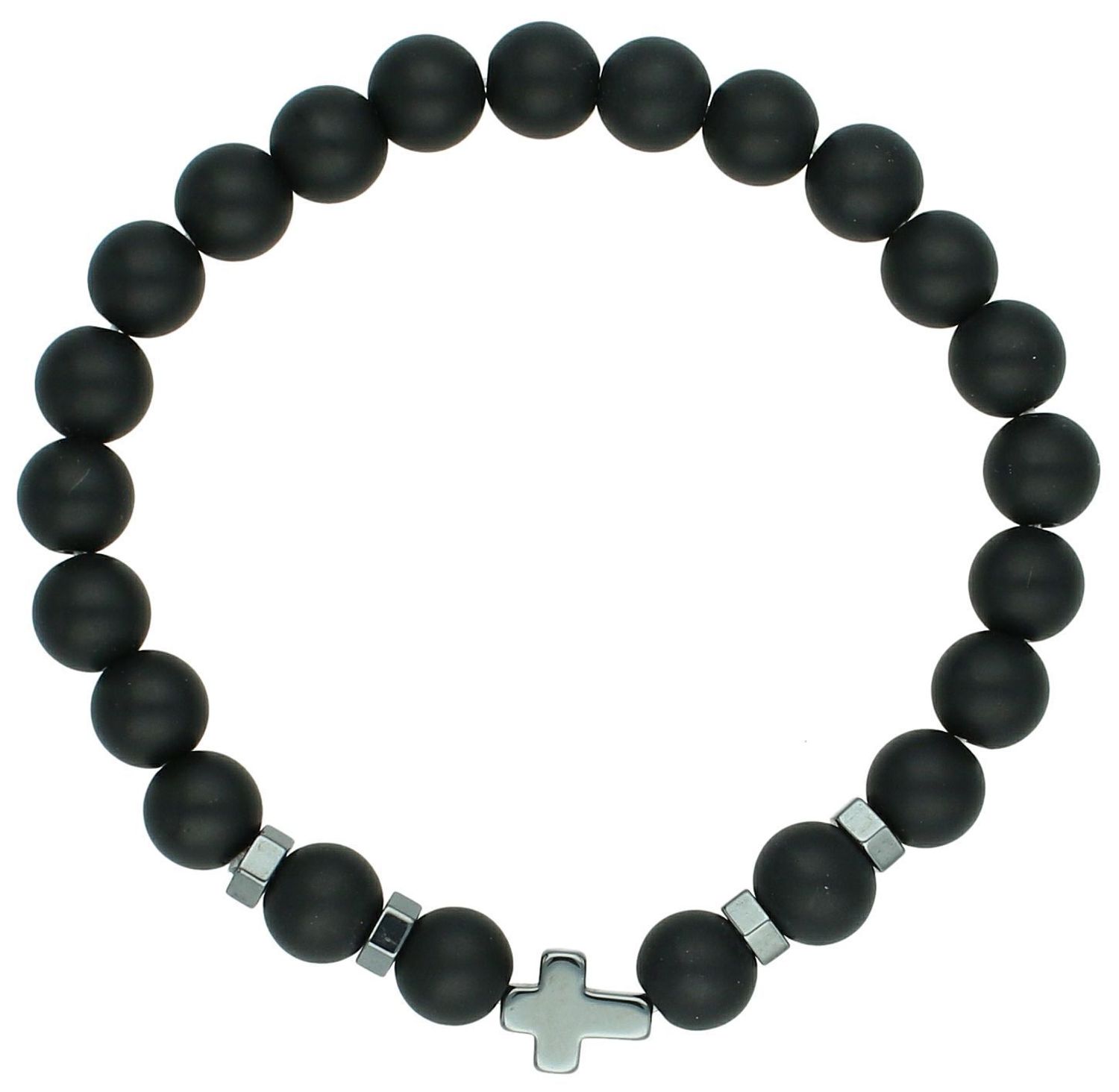 Bransoletka onyks DIA-BRA-12573-INNE  Bransoletka na gumce to biżuteria cechująca się oryginalnością i wygodą, która zachwyci każdą kobietę. Oryginalny pomysł na prezent. Elegancka111.jpg