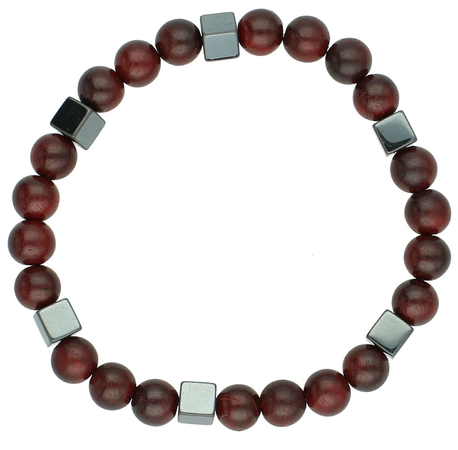 Bransoletka drewno egzotyczne bordowe DIA-BRA-12576-INNE  Bransoletka na gumce to biżuteria cechująca się oryginalnością i wygodą, która zachwyci każdą kobietę. Oryginalny pomysł na11.jpg