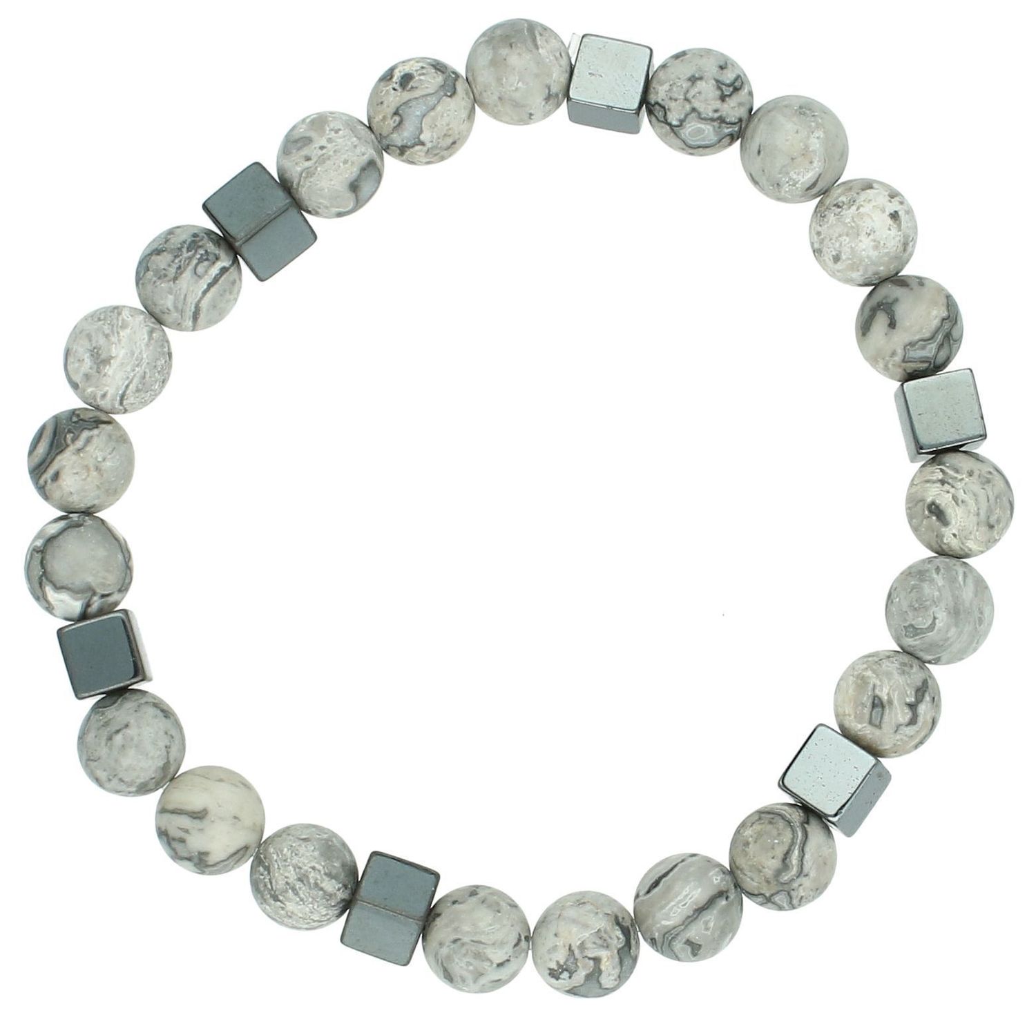 Bransoletka jaspis picasso DIA-BRA-12577-INNE Bransoletka na gumce to biżuteria cechująca się oryginalnością i wygodą, która zachwyci każdą kobietę. Oryginalny pomysł na prezent.111.jpg