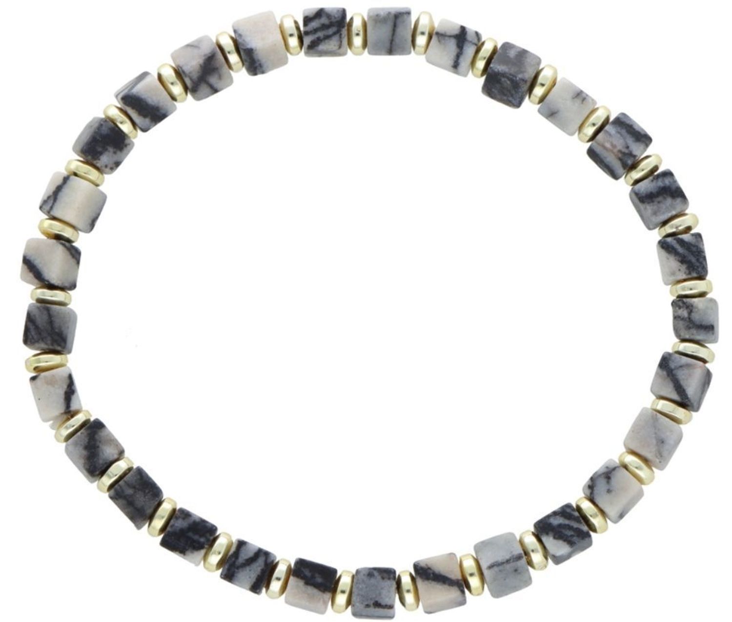 Bransoletka jaspis picasso DIA-BRA-12584-INNE  Bransoletka na gumce to biżuteria cechująca się oryginalnością i wygodą, która zachwyci każdą kobietę. Oryginalny  pomysł na prezent.1.jpg