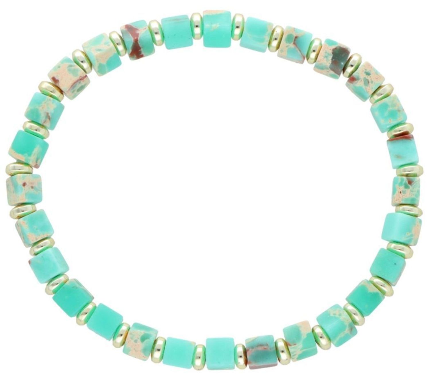 Bransoletka jaspis cesarski DIA-BRA-12587-INNE Bransoletka na gumce to biżuteria cechująca się oryginalnością i wygodą, która zachwyci każdą kobietę. Oryginalny pomysł na prezent..jpg