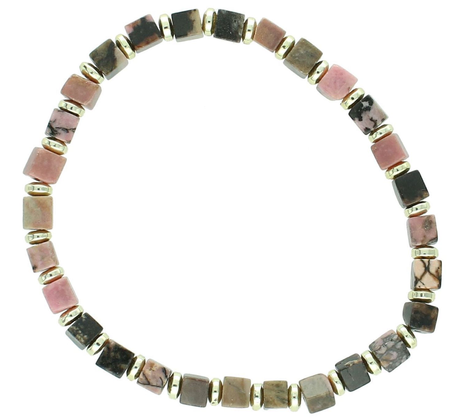 Bransoletka rodonit DIA-BRA-12590-INNE  Bransoletka na gumce to biżuteria cechująca się oryginalnością i wygodą, która zachwyci każdą kobietę. Oryginalny  pomysł na111.jpg