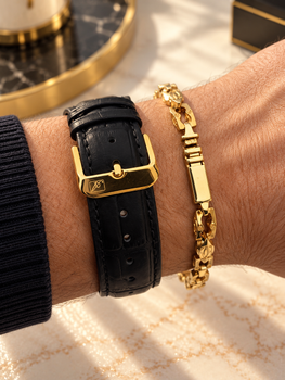 Złota bransoletka męska 585 Chanelka z motywem CC i gwoździa Cartier – 14K (2).png