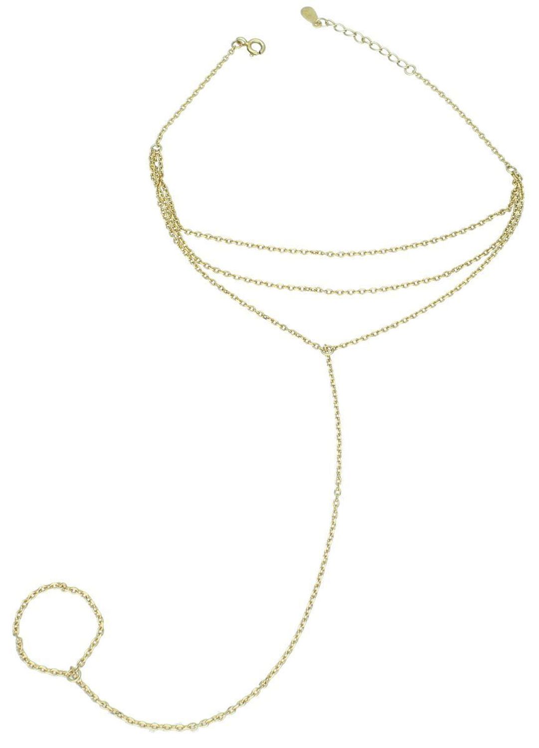 Srebrna bransoletka na nogę delikatny, pozłacany łańcuszek DIA-BRA-12707-925. Bransoletki na nogę to oryginalna, kobieca biżuteria, szczególnie pasująca do letnich i wakacyjnych stylizacji.1.jpg