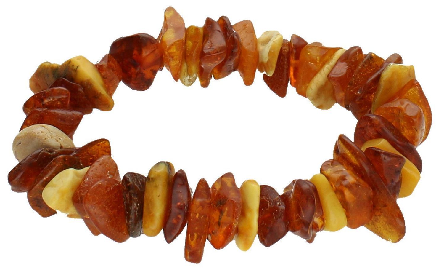 Bransoletka na gumce z bursztynem kolorowym DIA-BRA-12717-INNE Ag.jpg