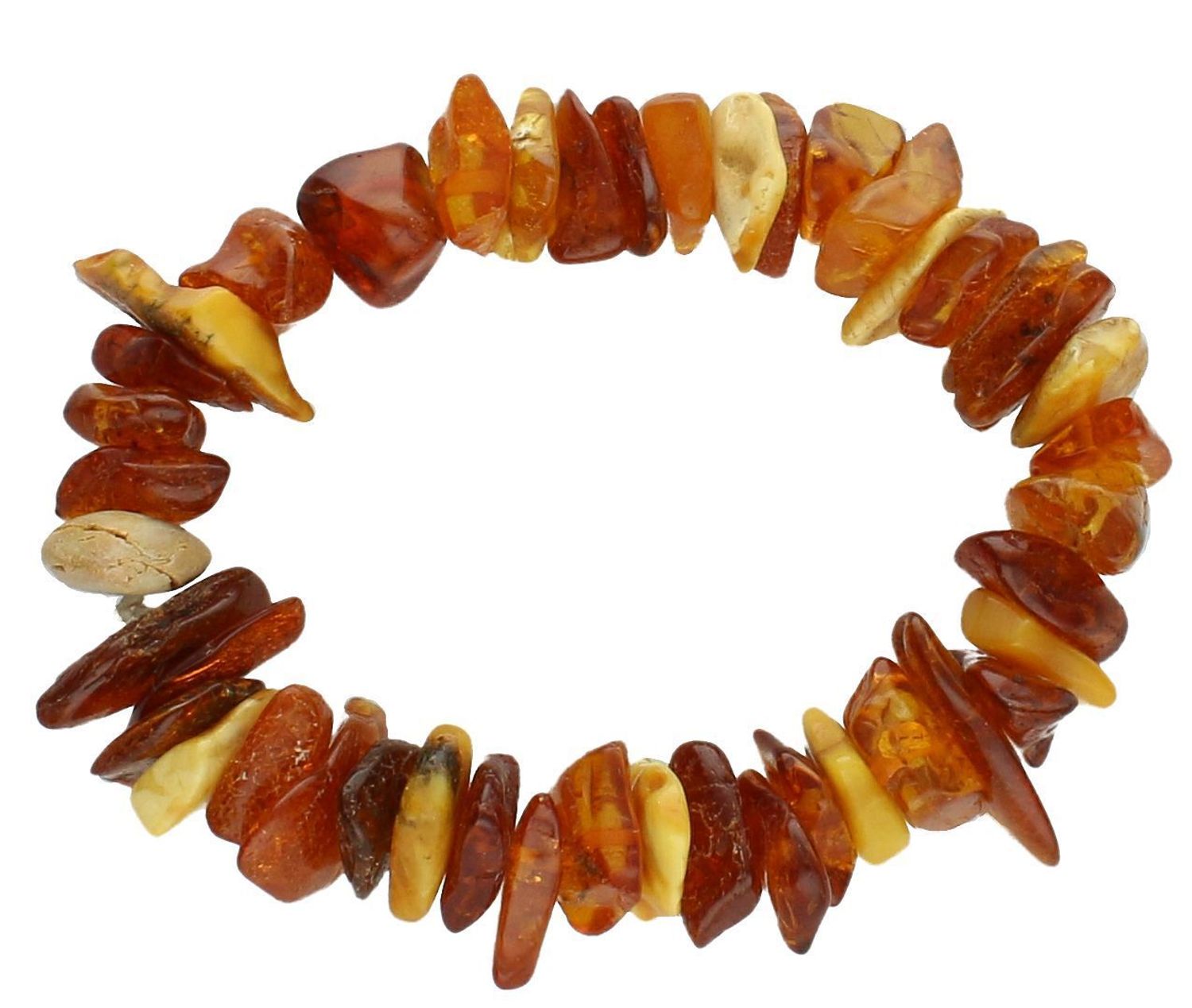 Bransoletka na gumce z bursztynem kolorowym DIA-BRA-12717-INNE Ag.jpg