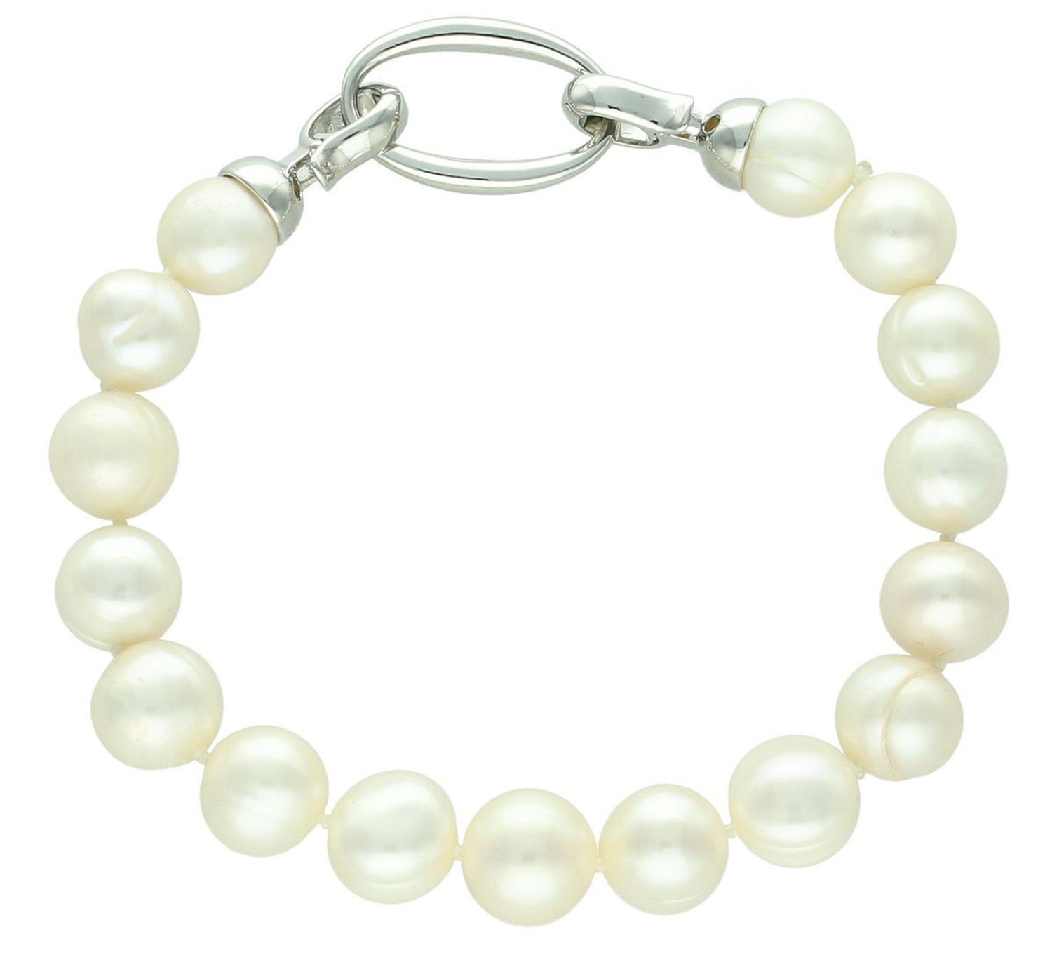 Bransoletka perła hod. ozdobne zapięcie pr 925, DIA-BRA-12782-STAL Niezwykle efektowna, gustowna bransoletka wykonana z certyfikowanych hodowlanych pereł 1.jpg