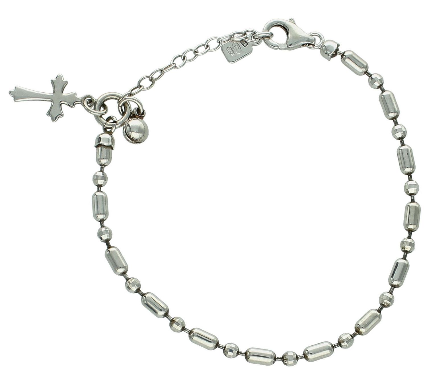 Bransoletka srebrna z wiszącym krzyżem pr 925, DIA-BRA-12785-925 Bransoletka wykonana z najwyższej jakości srebra. Idealny pomysł na prezent dla każdej kobiety. Bransoletka srebrna wykonana1.jpg