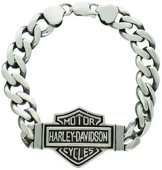 Męska bransoletka Harley-Davidson DIA-BRA-13088-925 ze srebra 925. Długość 21 cm, waga 48,74 g, ozdoba 4,0 × 2,7 cm. Mocny styl, solidne wykonanie, zapięcie na karabińczyk.1.jpg