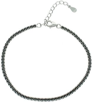 Bransoletka damska srebrna 925 z czarnymi cyrkoniami. Tenisowa, długość 17+3 cm, zapięcie na karabińczyk. Elegancja i styl w klasycznym wydaniu.1.jpg