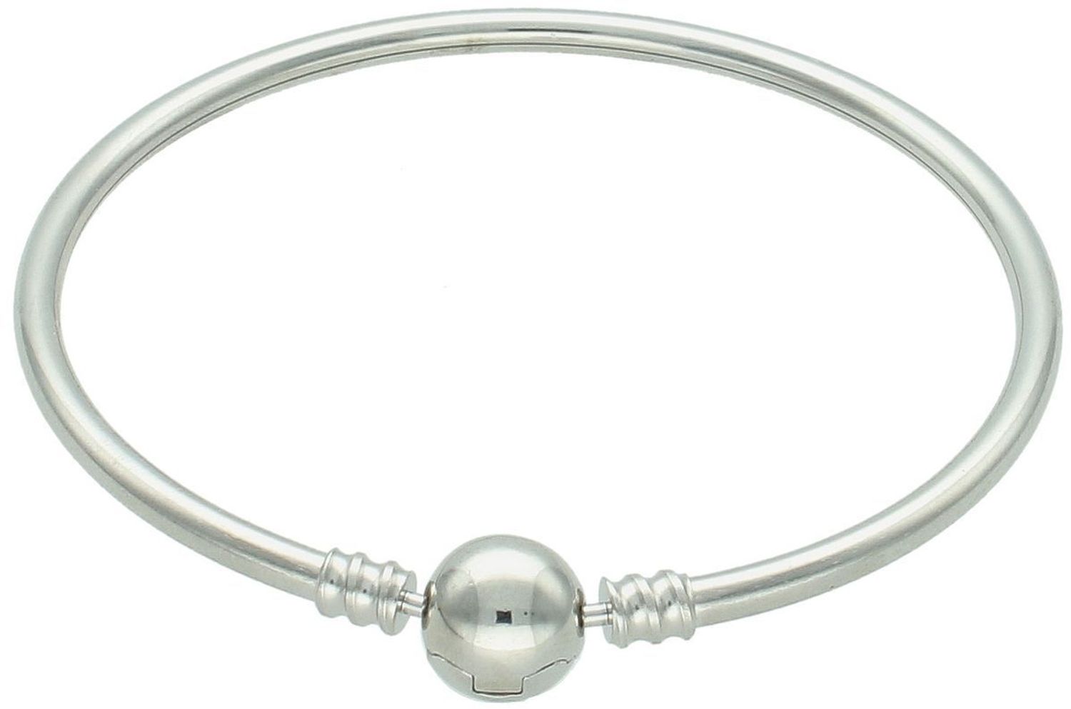 Bransoletka Srebrna Damska 925 Sztywna Gładka z Okrągłym Zapięciem – DIA-BRA-13207-925  Elegancka Biżuteria Ag925.jpg