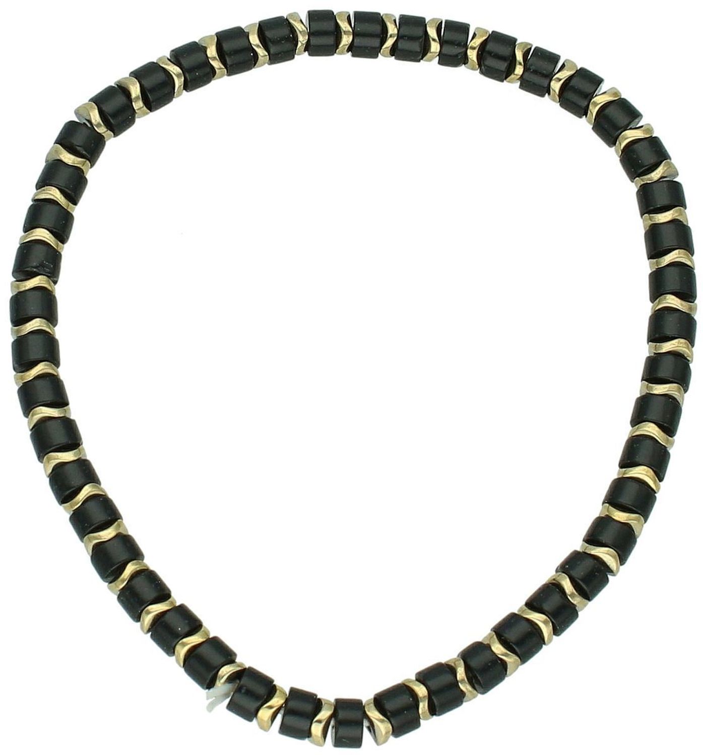 Bransoletka damska na gumce Onyks Lux z kamieniami 4 mm, obwód 18 cm. Elegancka i wygodna biżuteria z naturalnego onyksu na każdą okazję.1.jpg