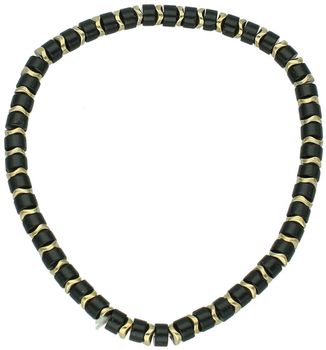 Bransoletka damska na gumce Onyks Lux z kamieniami 4 mm, obwód 18 cm. Elegancka i wygodna biżuteria z naturalnego onyksu na każdą okazję.1.jpg
