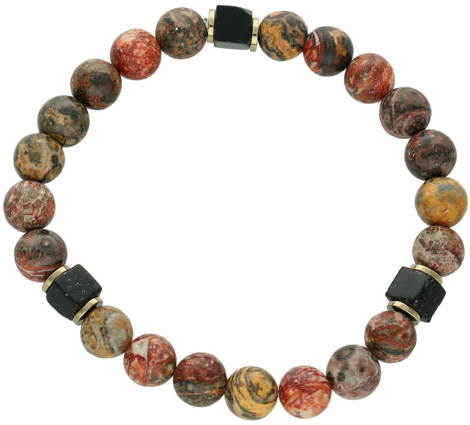 Bransoletka męska z jaspisu leopardziego DIA-BRA-13245-INNE  Siła i styl natury bra.jpg