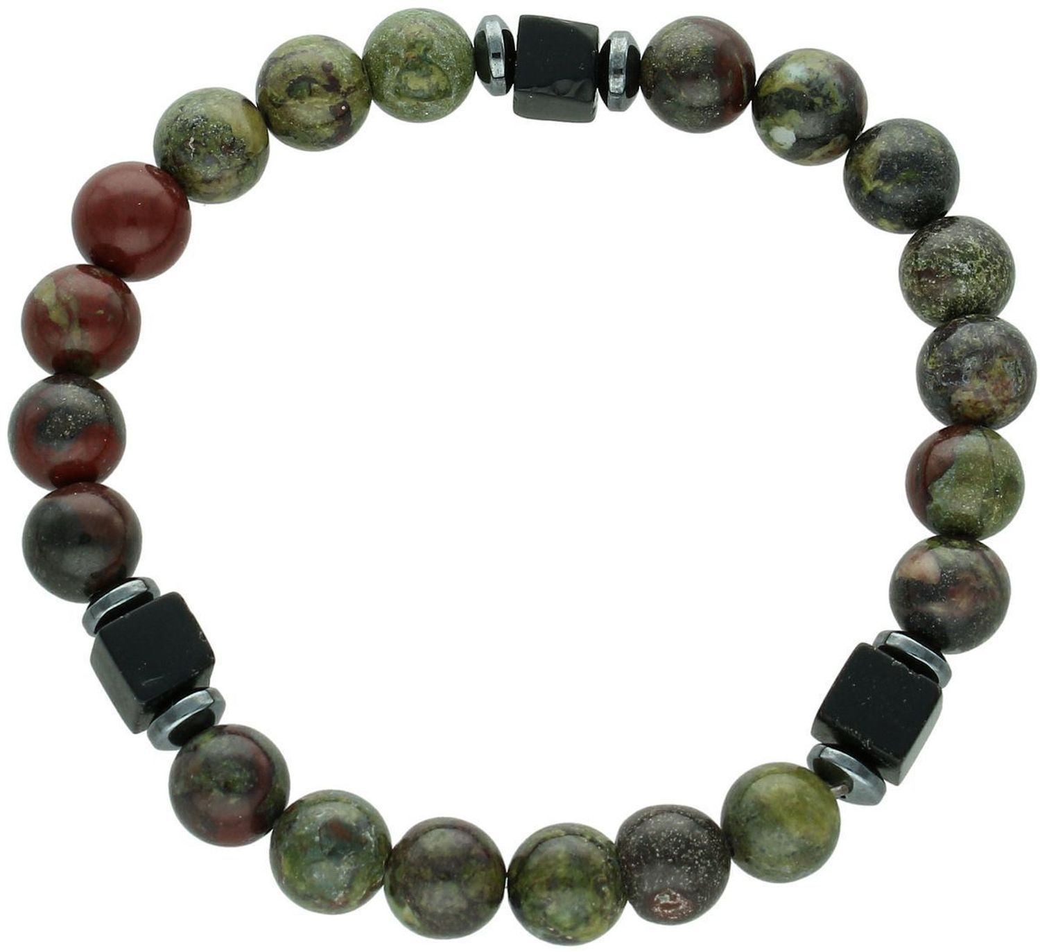 Bransoletka męska z zielonego jaspisu afrykańskiego DIA-BRA-13248-INNE  Natura, styl, energia bra.jpg