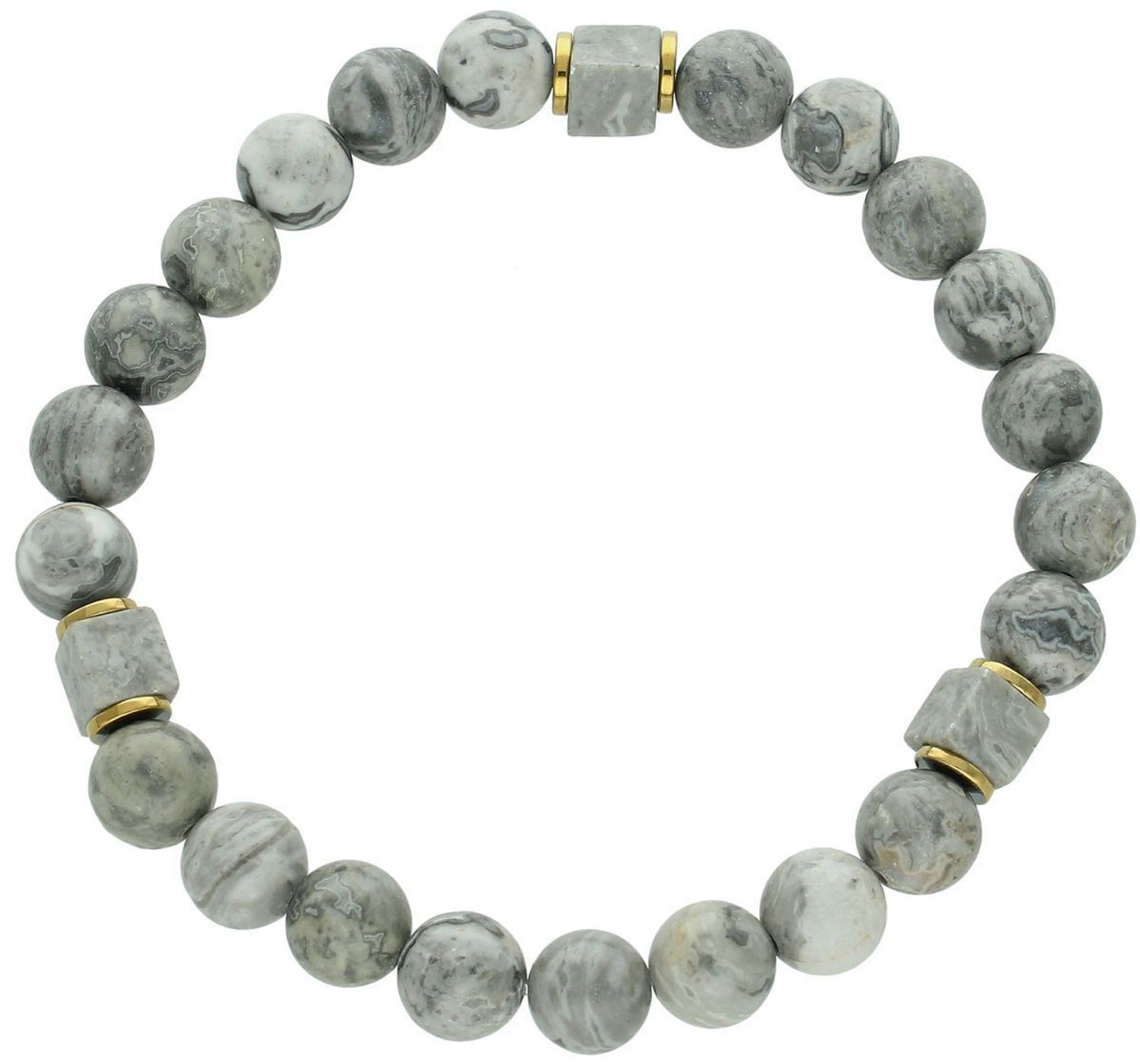 Bransoletka męska z jaspisu Picasso na gumce DIA-BRA-13249-INNE  Naturalna elegancja bra.jpg