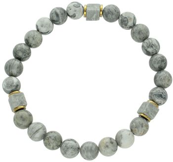 Bransoletka męska z jaspisu Picasso na gumce DIA-BRA-13249-INNE  Naturalna elegancja bra.jpg