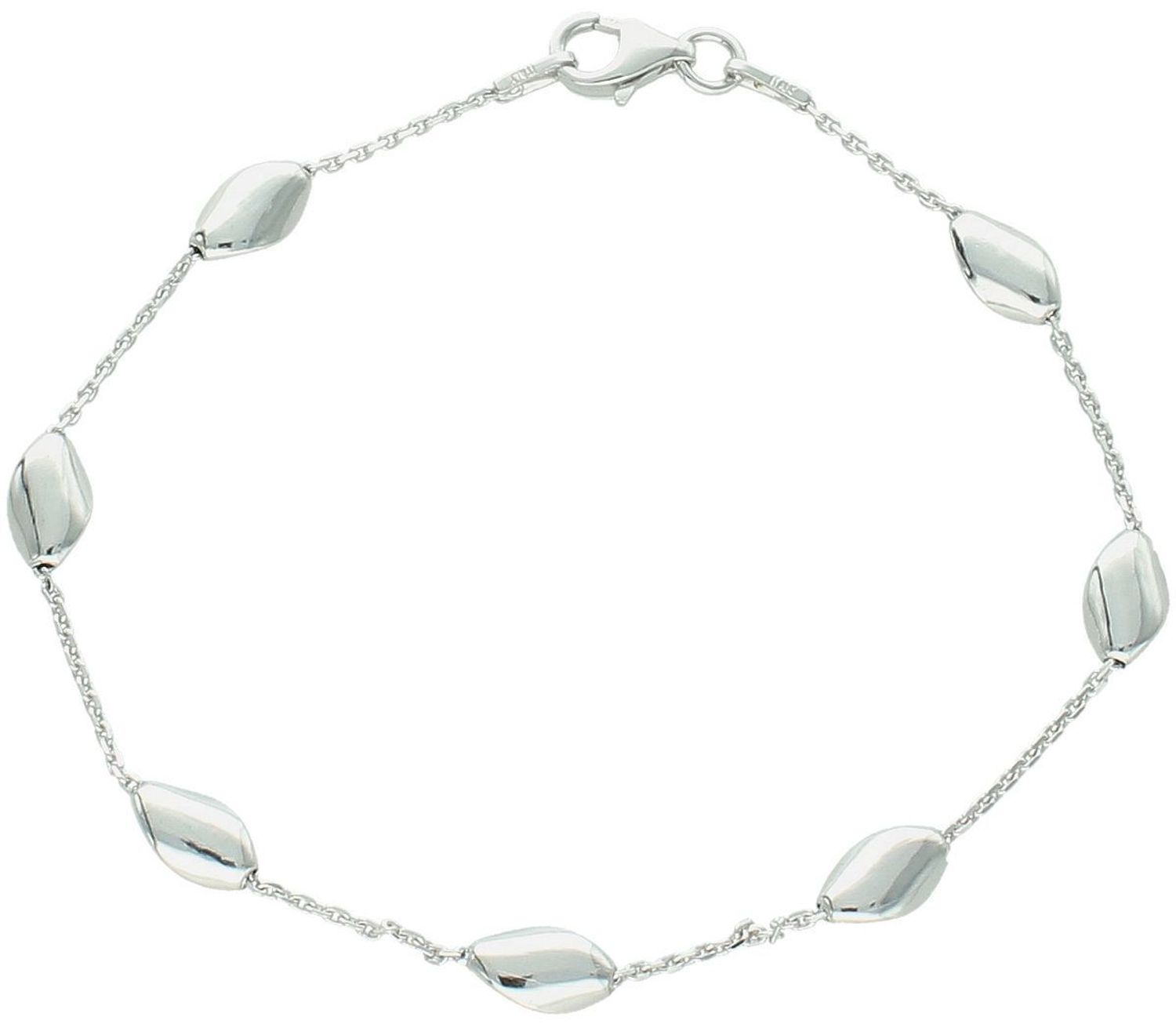 Srebrna Bransoletka 925 z Ozdobnymi Blaszkami – 19 cm Elegancji, DIA-BRA-13504-925 Ag.jpg