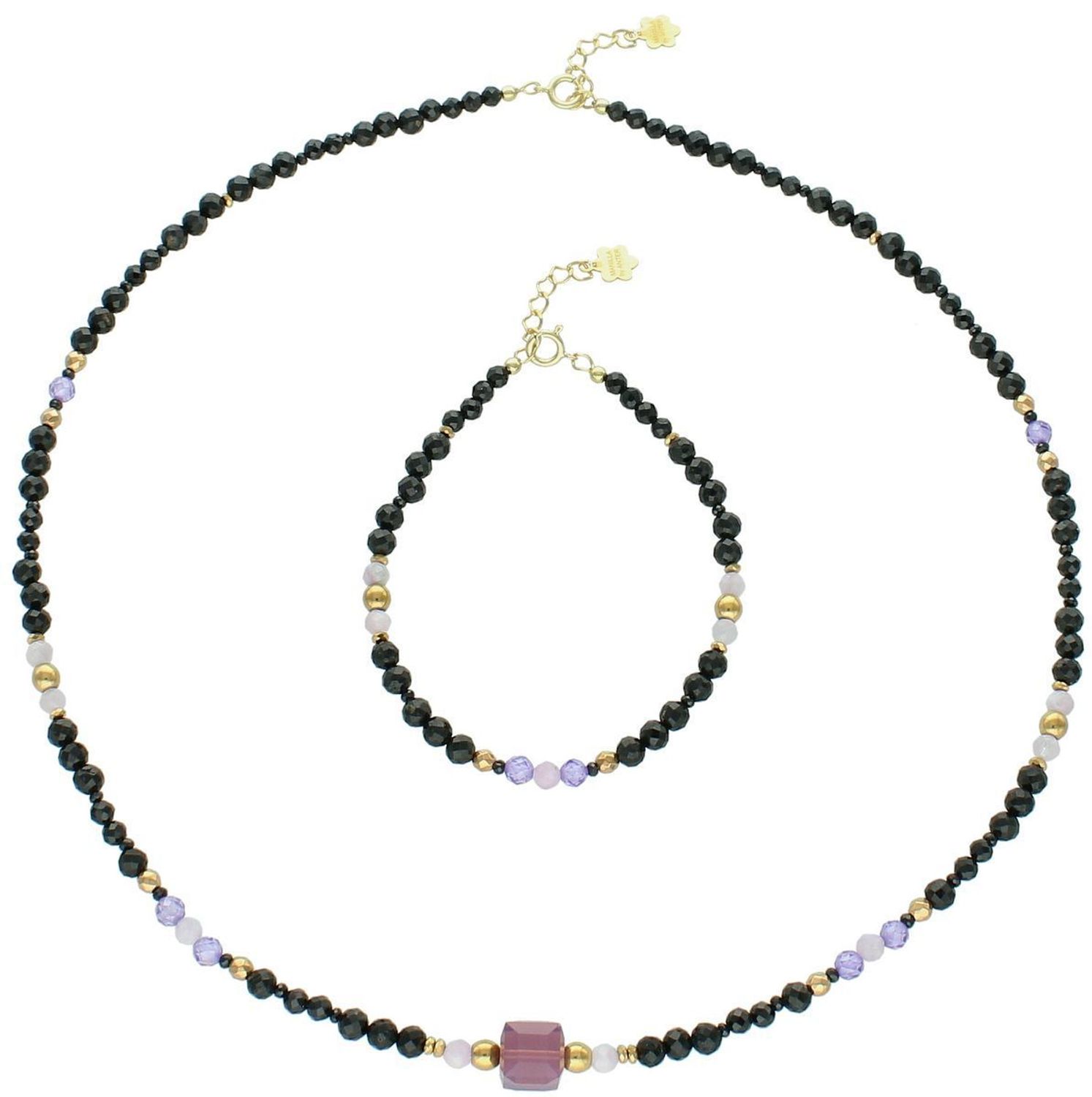 Bransoletka damska srebrna z turmalinem, spinelem i kryształami Swarovskiego  DIA-BRA-13510-925  Srebro 925  17 + 2 cm brans.jpg