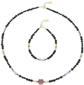 Bransoletka damska srebrna z turmalinem, spinelem i kryształami Swarovskiego  DIA-BRA-13510-925  Srebro 925  17 + 2 cm komplet.jpg