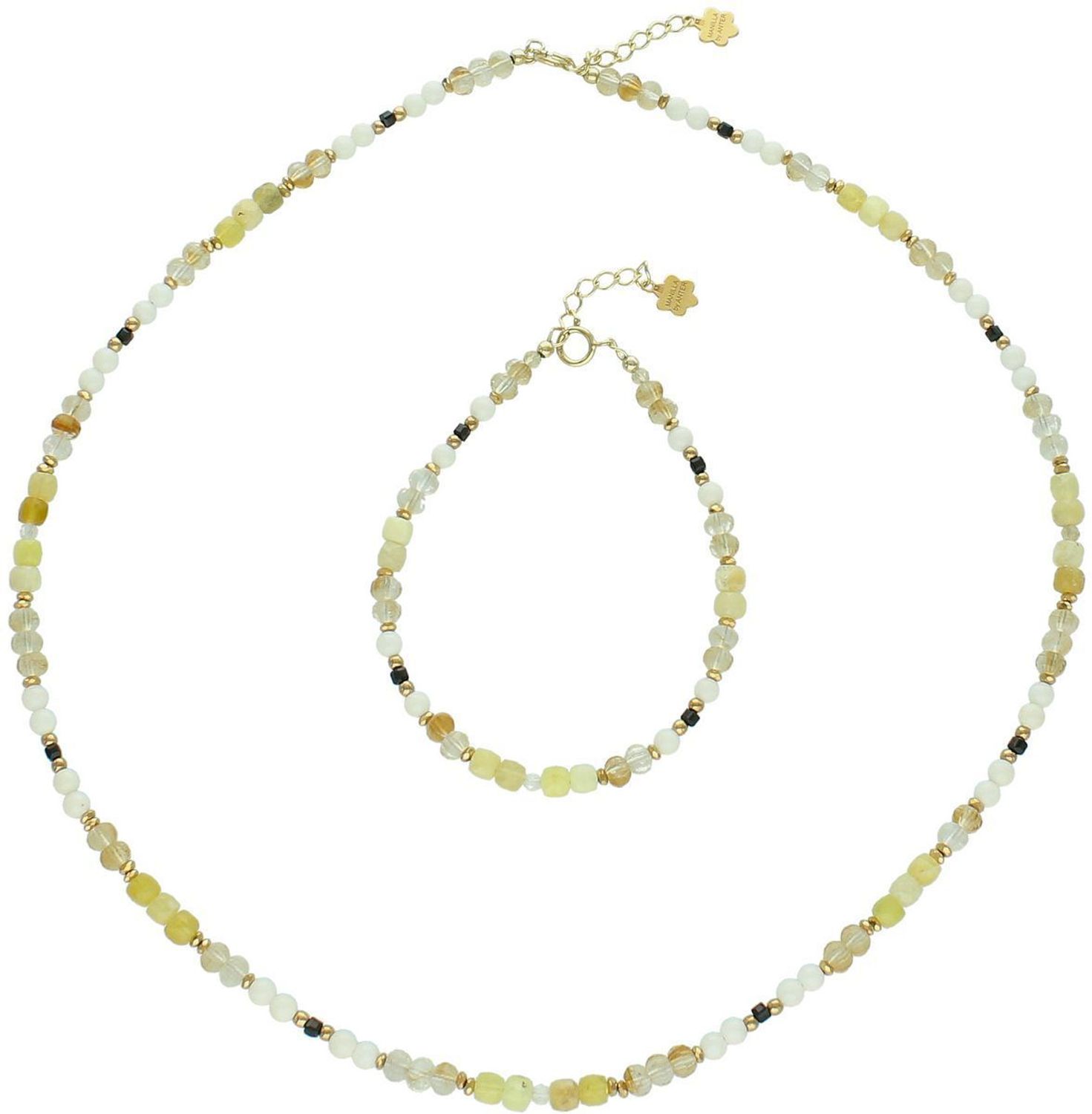 Bransoletka damska srebrna pozłacana z opalem, cytrynem, koralem i turmalinem  Kamienie naturalne  DIA-BRA-13516-925  Srebro 925.jpg