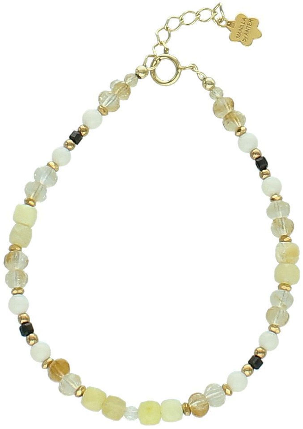 Bransoletka damska srebrna pozłacana z opalem, cytrynem, koralem i turmalinem  Kamienie naturalne  DIA-BRA-13516-925  Srebro 925.jpg