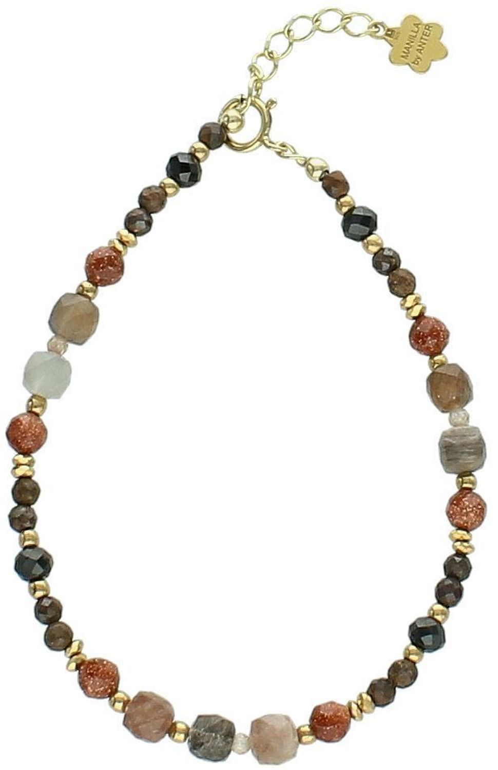 Bransoletka damska srebrna pozłacana z kamieniem słonecznym, opalem i piaskiem pustyni  Kamienie naturalne  DIA-BRA-13525-925  925.jpg