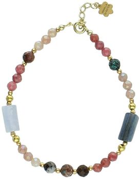 Bransoletka damska srebrna z kyanitem, chalcedonem i kamieniem słonecznym  Kamienie naturalne  Srebro 925  17 + 3 cm brans.jpg