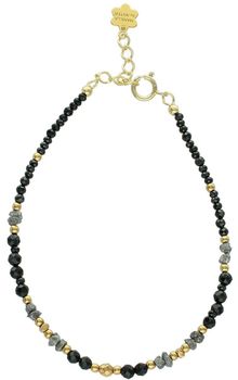 Ekskluzywna bransoletka z diamentem Herkimer (z certyfikatem), turmalinem i spinelem. Kamienie naturalne, srebro 925, 16+3 cm. Idealna na prezent.1.jpg