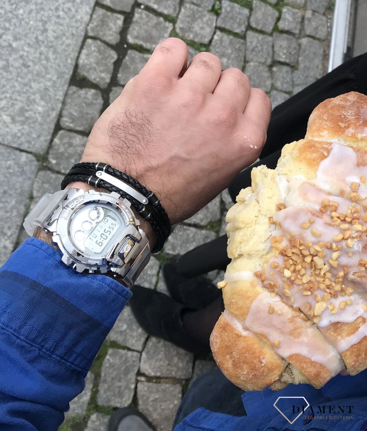 Bransoletka męska blaszka do graweru ze stali Diament DIA-BRA-1358-B-STAL.jpg