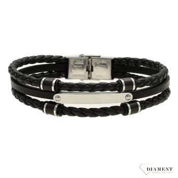 Bransoletka męska blaszka do graweru ze stali Diament DIA-BRA-1358-B-STAL.jpg