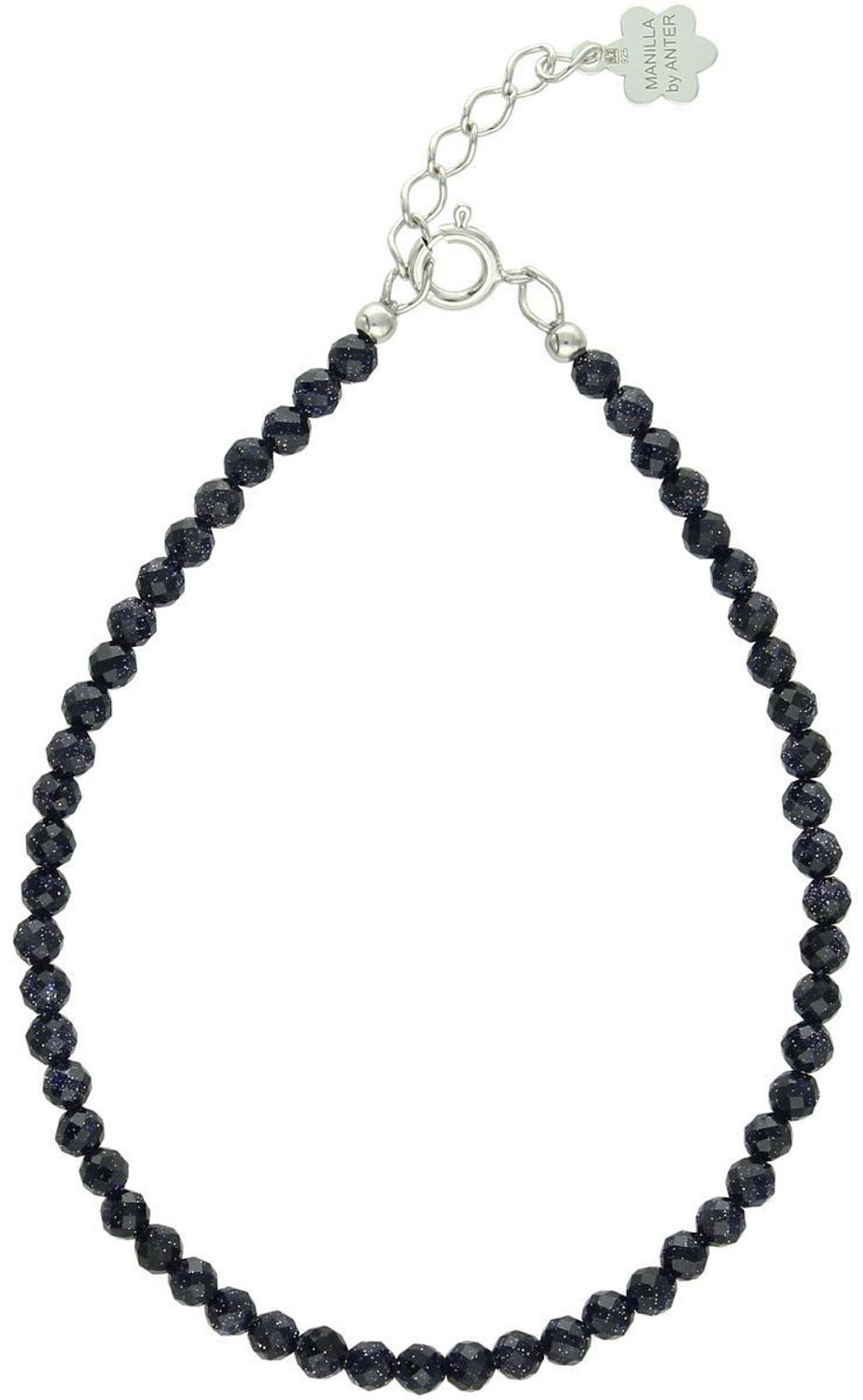 Bransoletka damska srebro 925 z kamieniem noc kairu. Długość 17+2 cm, waga 2,20 g, zapięcie karabińczyk. Subtelna i pełna blasku biżuteria.1.jpg