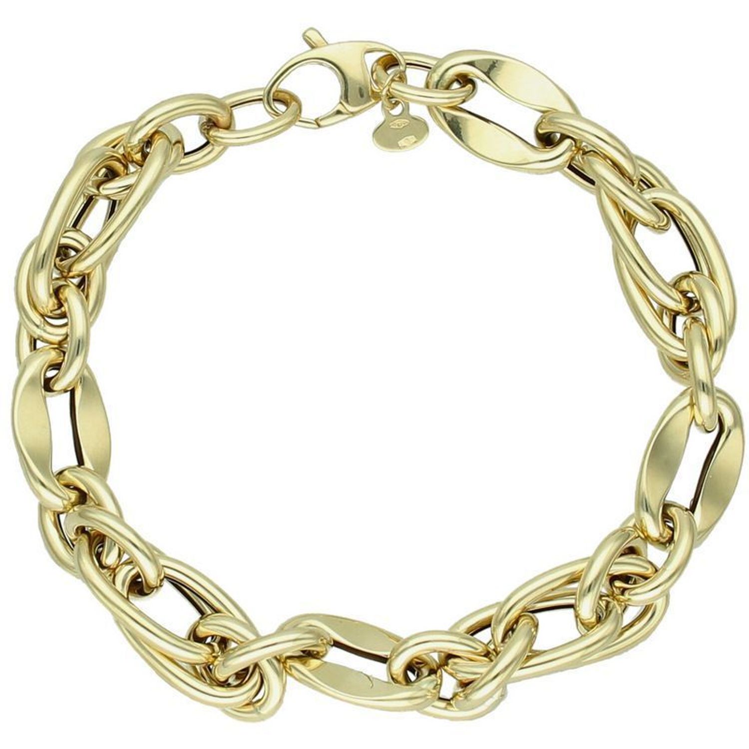 Bransoletka damska złota 585 plecione owalne oczka 19 cm DIA-BRA-13692-585.jpg