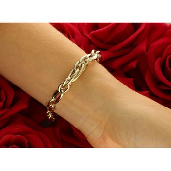 Bransoletka damska złota 585 plecione owalne oczka 19 cm DIA-BRA-13692-585 Au.jpg