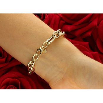 Bransoletka damska złota 585 plecione owalne oczka 19 cm DIA-BRA-13692-585 zapiecie.jpg