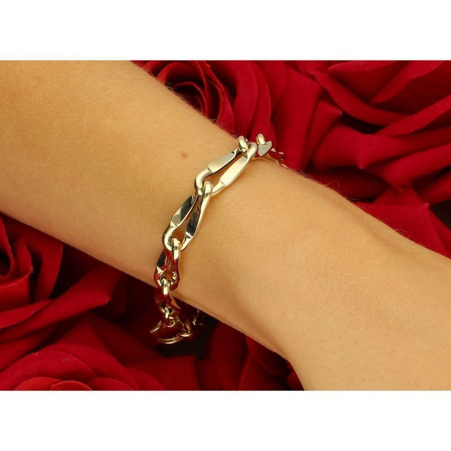 Bransoletka damska złota 585 owalne oczka 19 cm – DIA-BRA-13693-585 Au 585.jpg