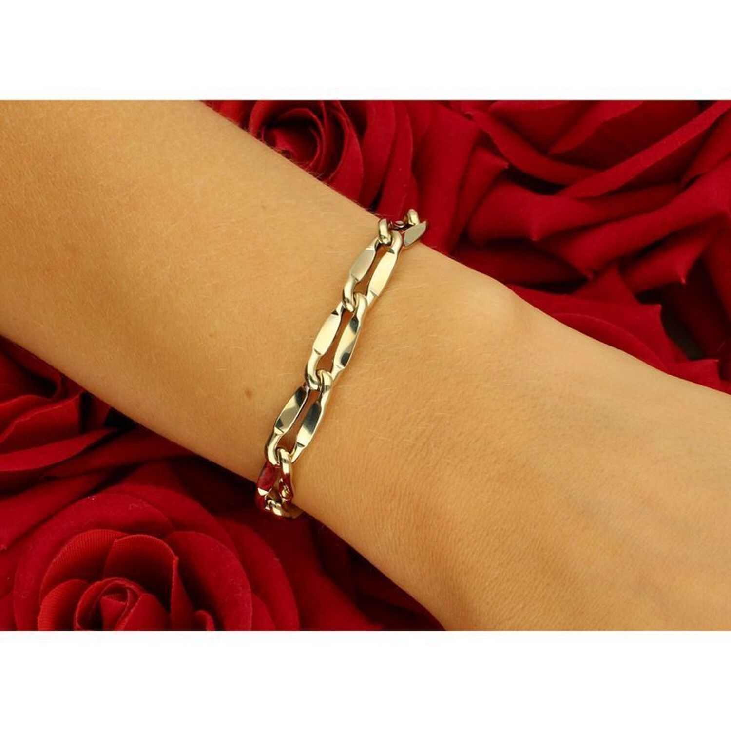 Bransoletka damska złota 585 owalne oczka 19 cm – DIA-BRA-13693-585 Au 585.jpg