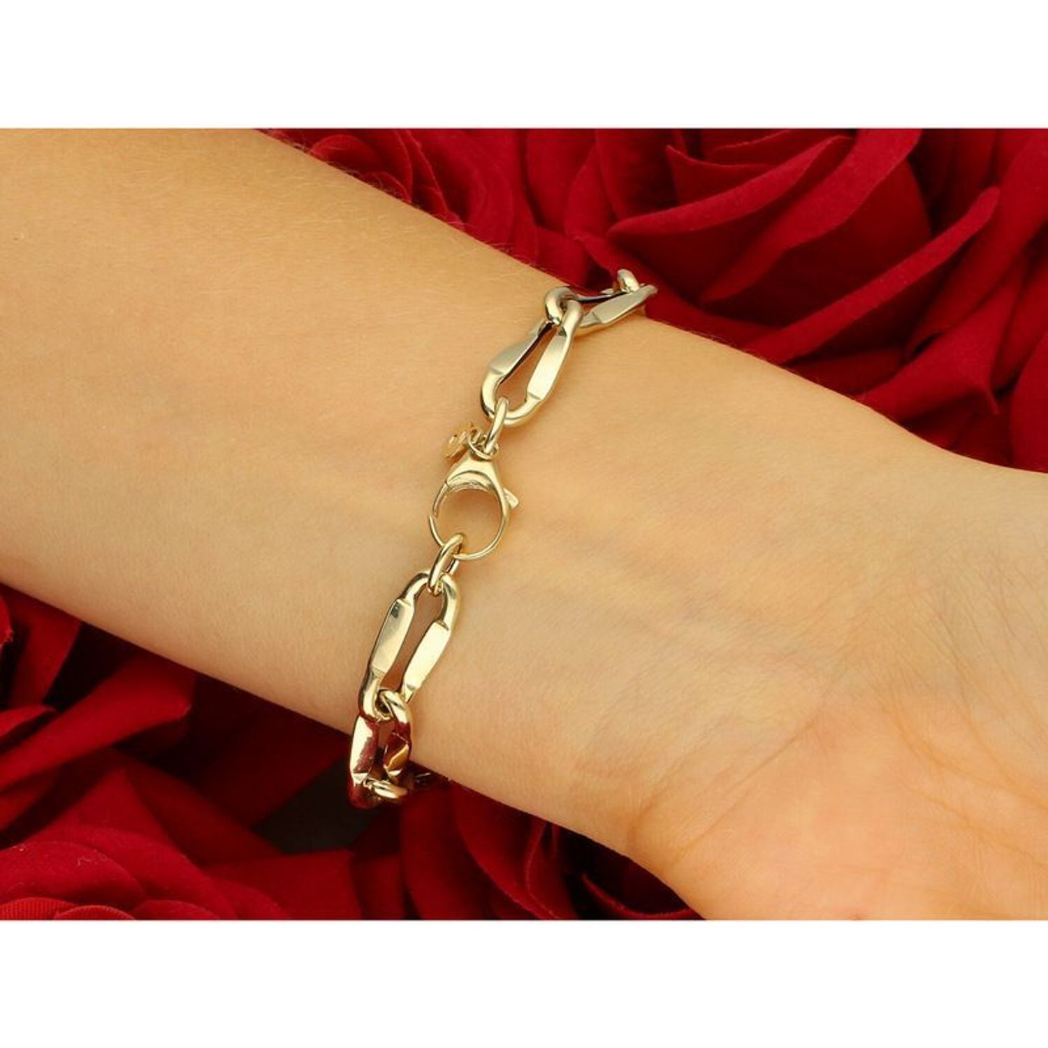 Bransoletka damska złota 585 owalne oczka 19 cm – DIA-BRA-13693-585 Au 585.jpg