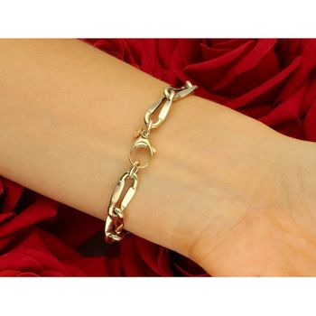 Bransoletka damska złota 585 owalne oczka 19 cm – DIA-BRA-13693-585 zapięcie.jpg