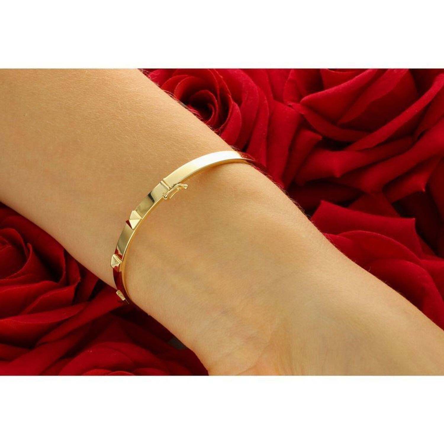 Bransoletka damska złota 585 sztywna owalna 17 cm DIA-BRA-13714-585 Au.jpg