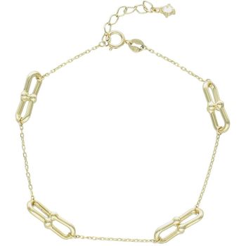 Elegancka złota bransoletka damska próby 585 w stylu ankier, zdobiona elementami ozdobnymi typu Cariterr. Długość 17 cm + 3 cm, waga 2,37 g, zapięcie na karabińczyk. Idealna do codziennych1.jpg