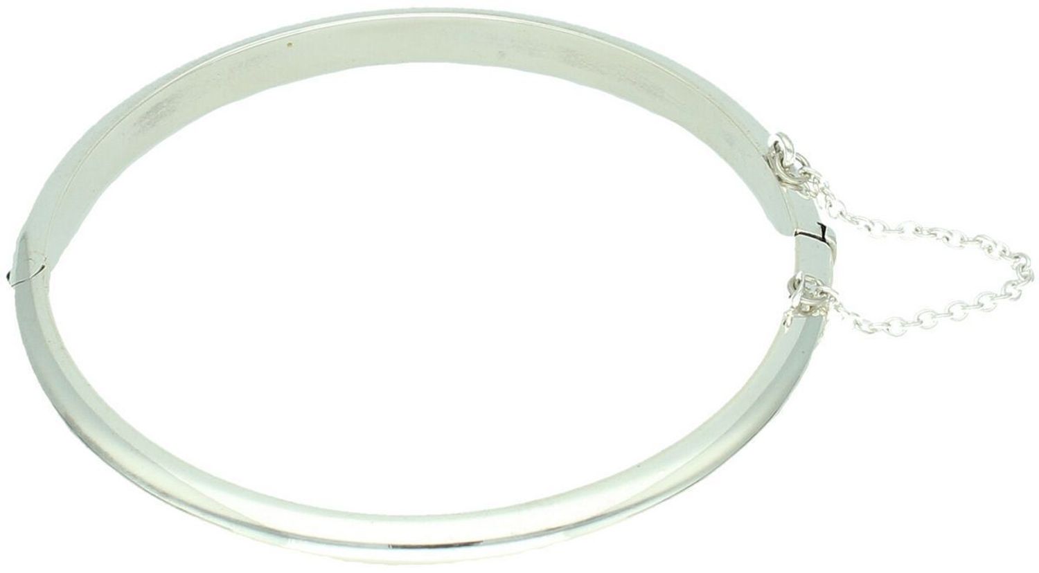 Elegancka bransoletka srebrna 925, sztywna, okrągła, gładka. Obwód 18 cm, szerokość 5 mm, waga 15,50 g. Ponadczasowy dodatek do każdej stylizacji.1.jpg