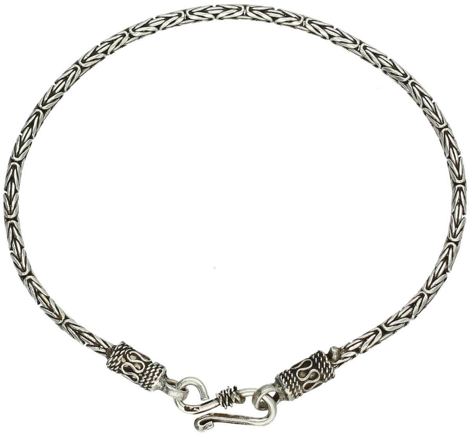 Elegancka męska bransoletka ze srebra 925 w splocie królewskim. Długość 21 cm, szerokość 2 mm, waga 9,43 g, zapięcie haczykowe. Stylowy dodatek dla mężczyzn ceniących klasę i jakość.1.jpg